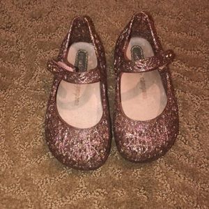Mini Melissa zigzags pink sparkle toddler size 7